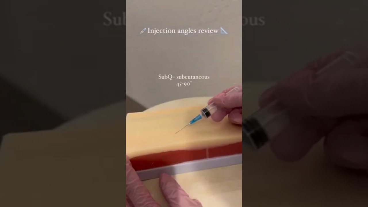 Injection Angles (Degrees) Explained: Intramuscular, Subcutaneous, Intradermal, Intravenous #shorts