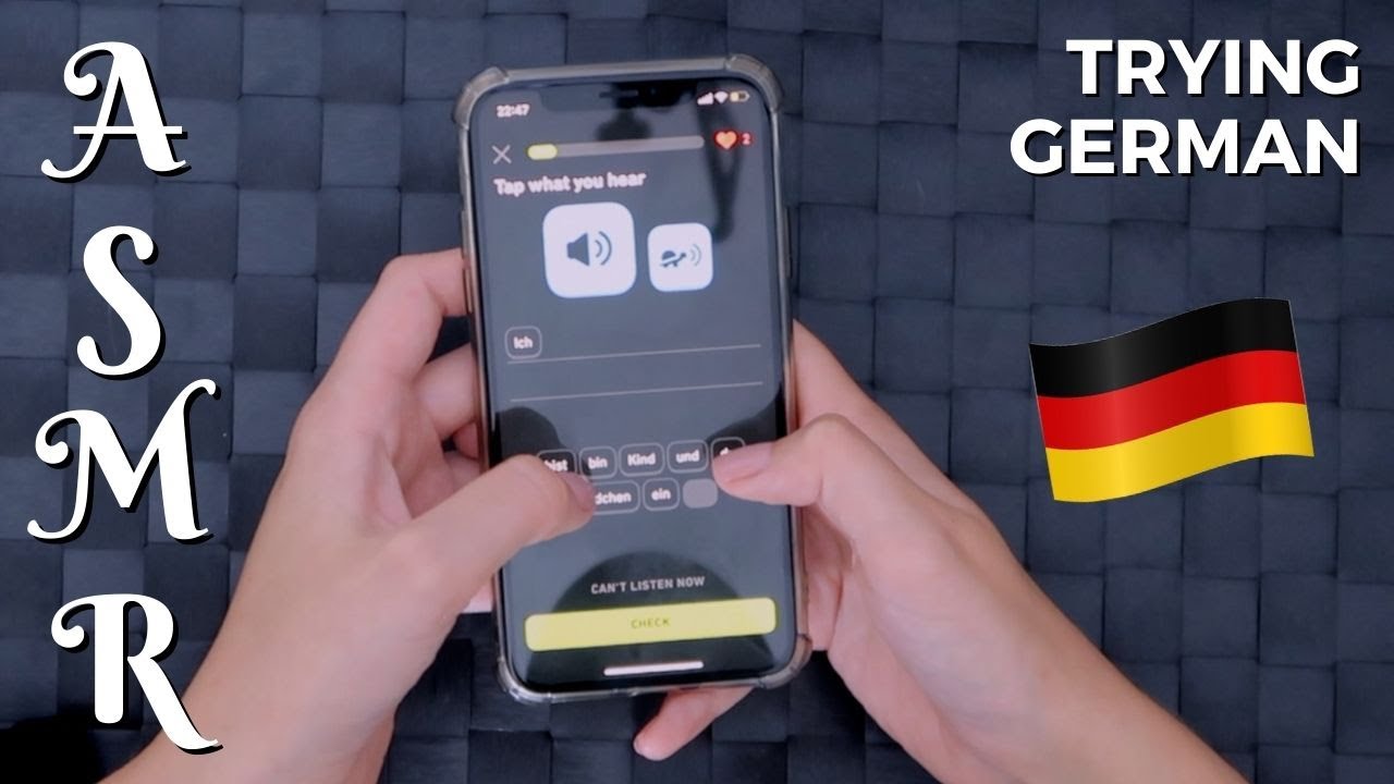 Trying German 🇩🇪 || ASMR - Dutch accent whispering ☆ duolingo with me