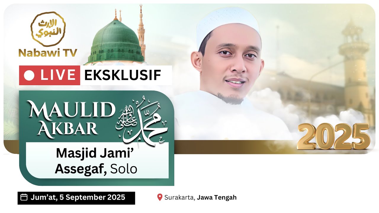 🔴LIVE Maulid Akbar Masjid Jami Assegaf - Solo 2025 | Nabawi TV