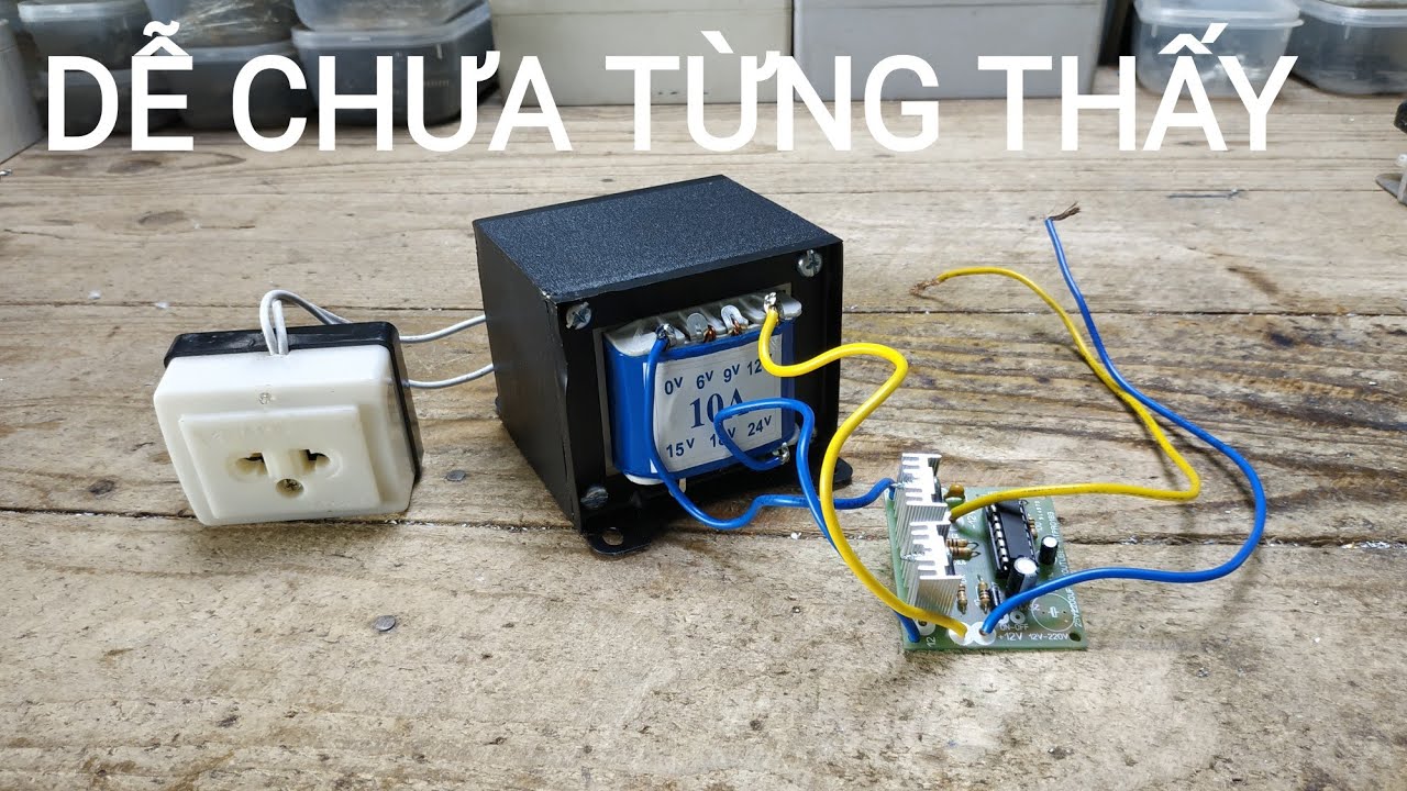 Bộ kích điện 12v lên 220v SIÊU ĐƠN GIẢN | invertet 12v to 220v