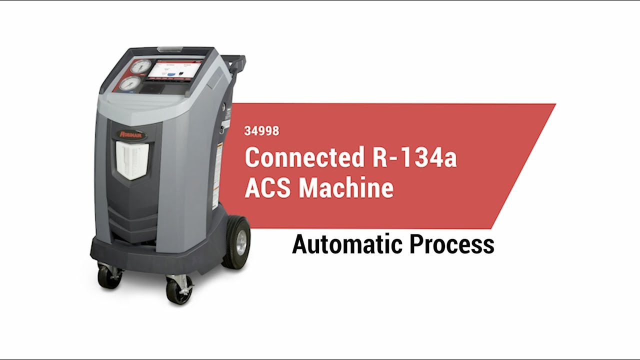How to use the new Robinair 34998 Connected R-134A ACS Machine