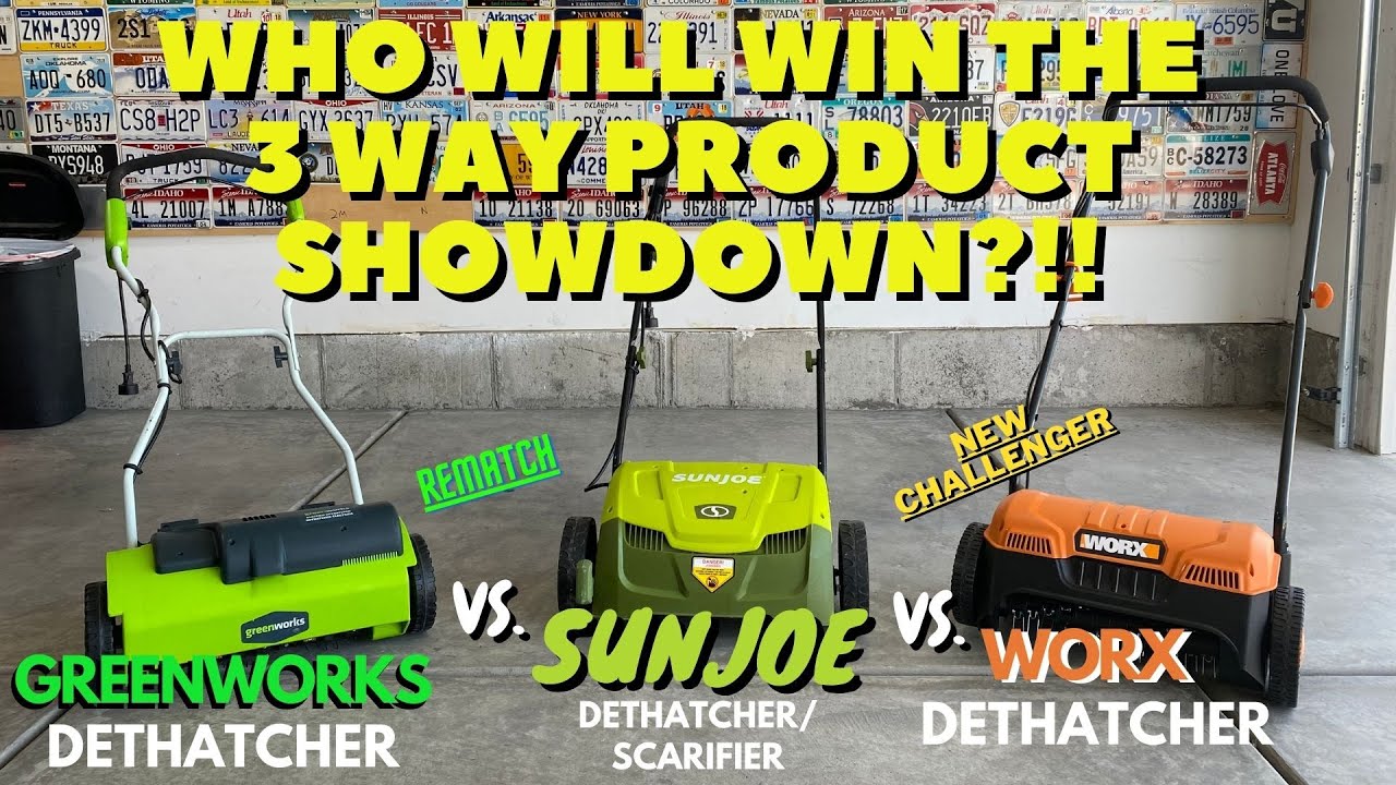 Greenworks vs Sun Joe vs Worx Dethatcher | 3 Way Product Comparison/Showdown