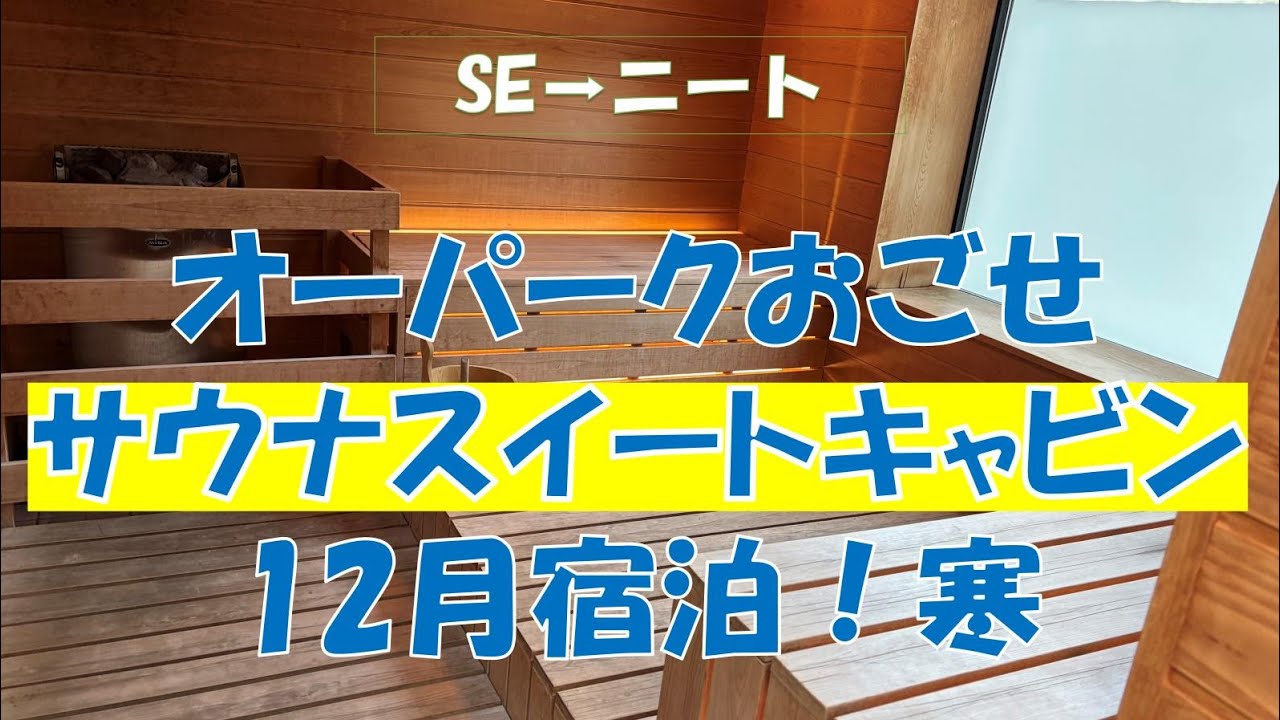 ニート半年目オーパークおごせのサウナスイートキャビン宿泊しました【旅行vlog/202412】