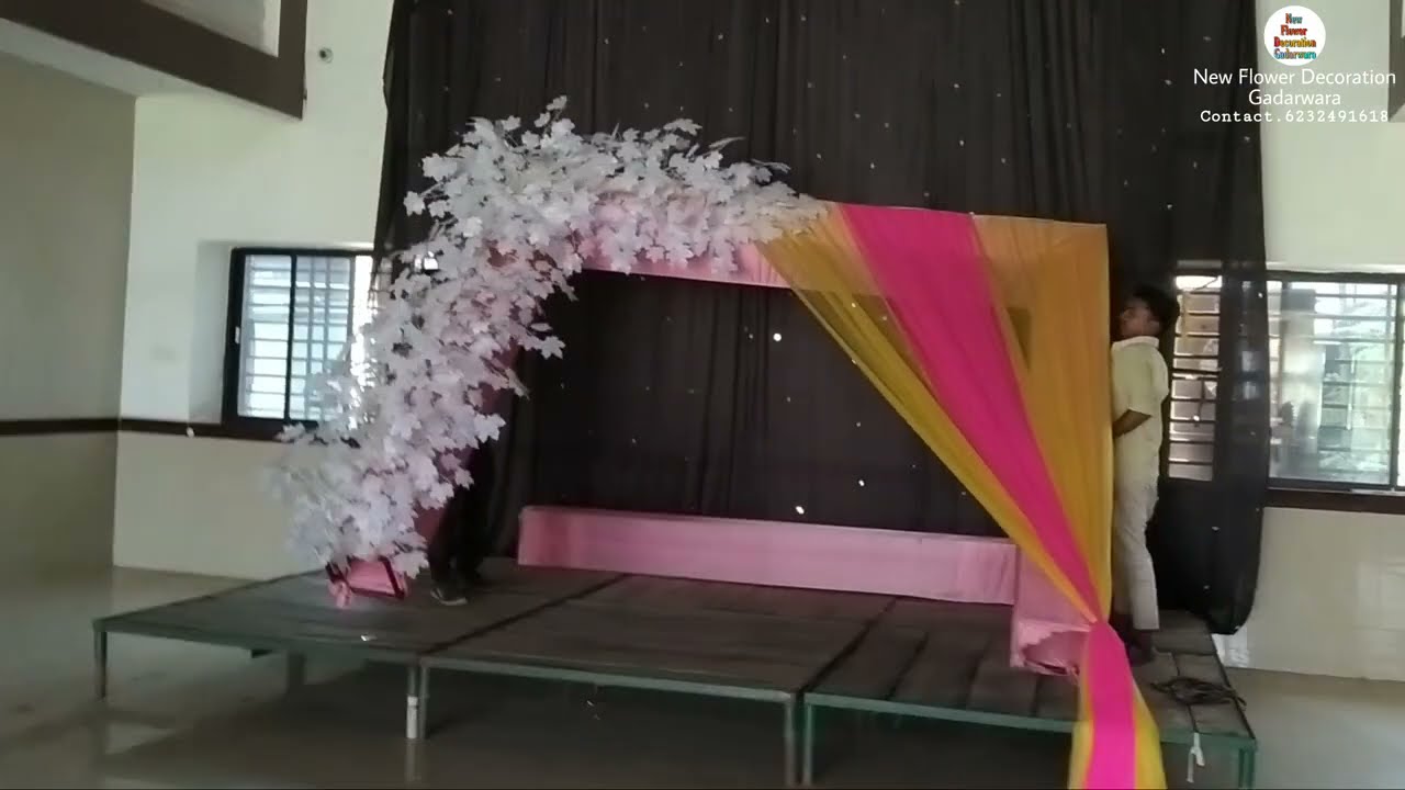 Lockdown Wedding Stage Decoration Ideas | Decorate at home in lockdown | Simple Stage Decoration