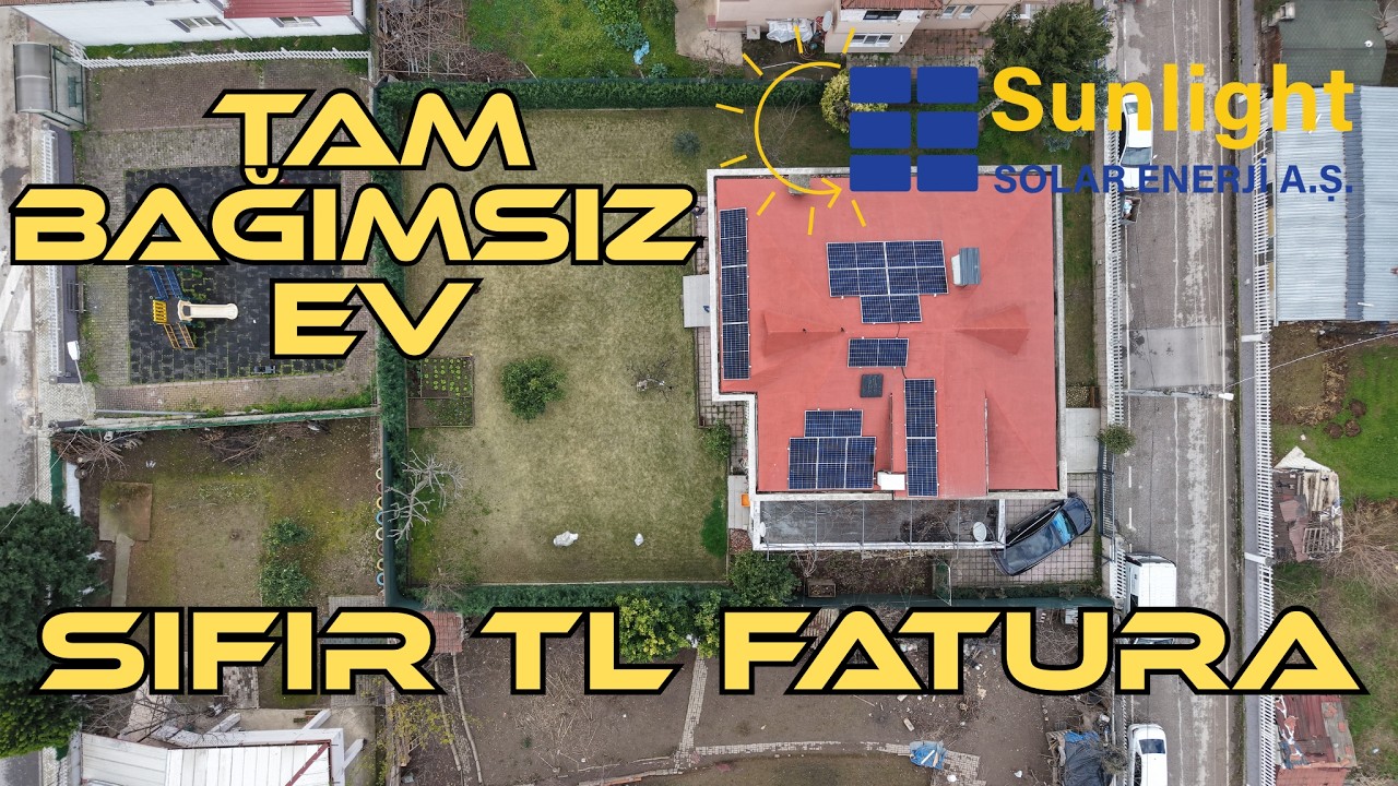 BU EVİN TÜM ENERJİ İHTİYACI VE ELEKTRİKLİ ARAÇ ŞARJI GÜNEŞ ENERJİSİ İLE SAĞLANIYOR.