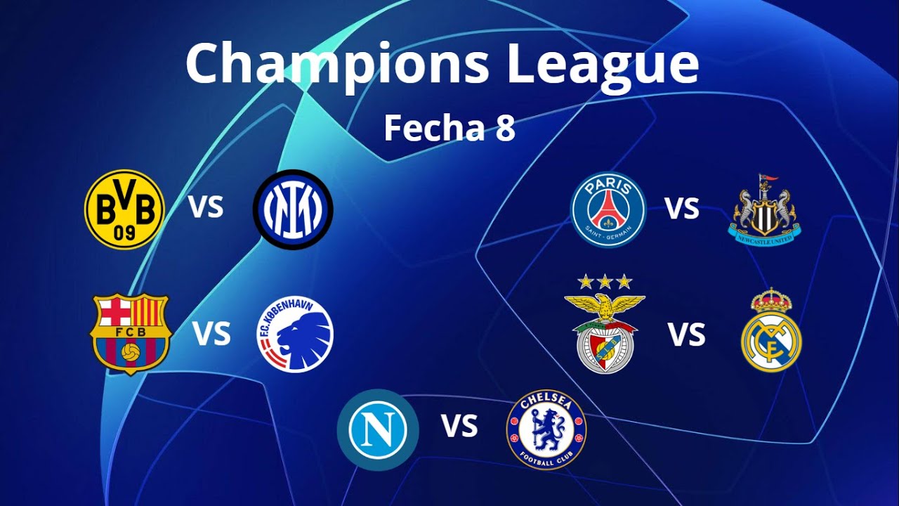 Análisis y pronósticos de los partidos de la FECHA 8 la Champions League