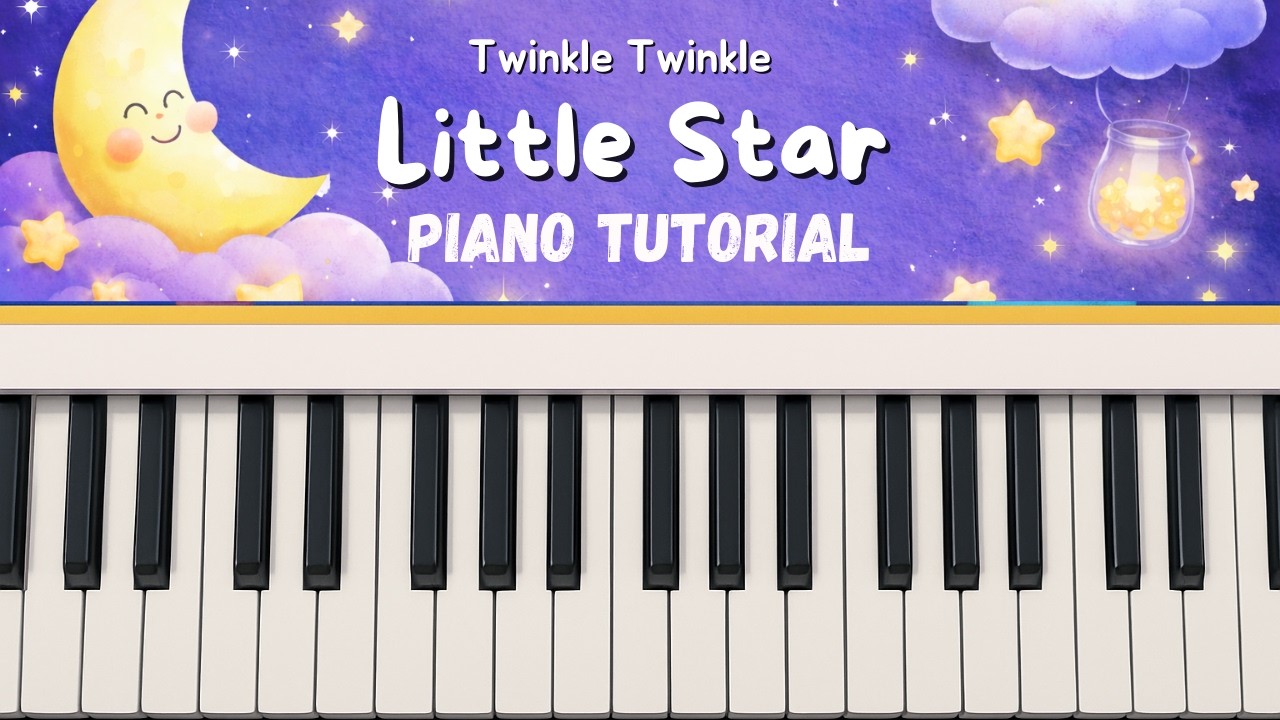 Twinkle Twinkle Little Star | Piano tutorial | With Letters