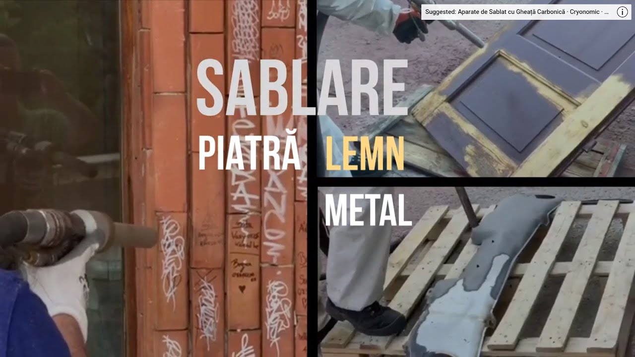 Restaurare Piatră, Lemn și Metal prin Sablare •  Aparat de Sablat Cryonomic COB71 • HD Cleaners