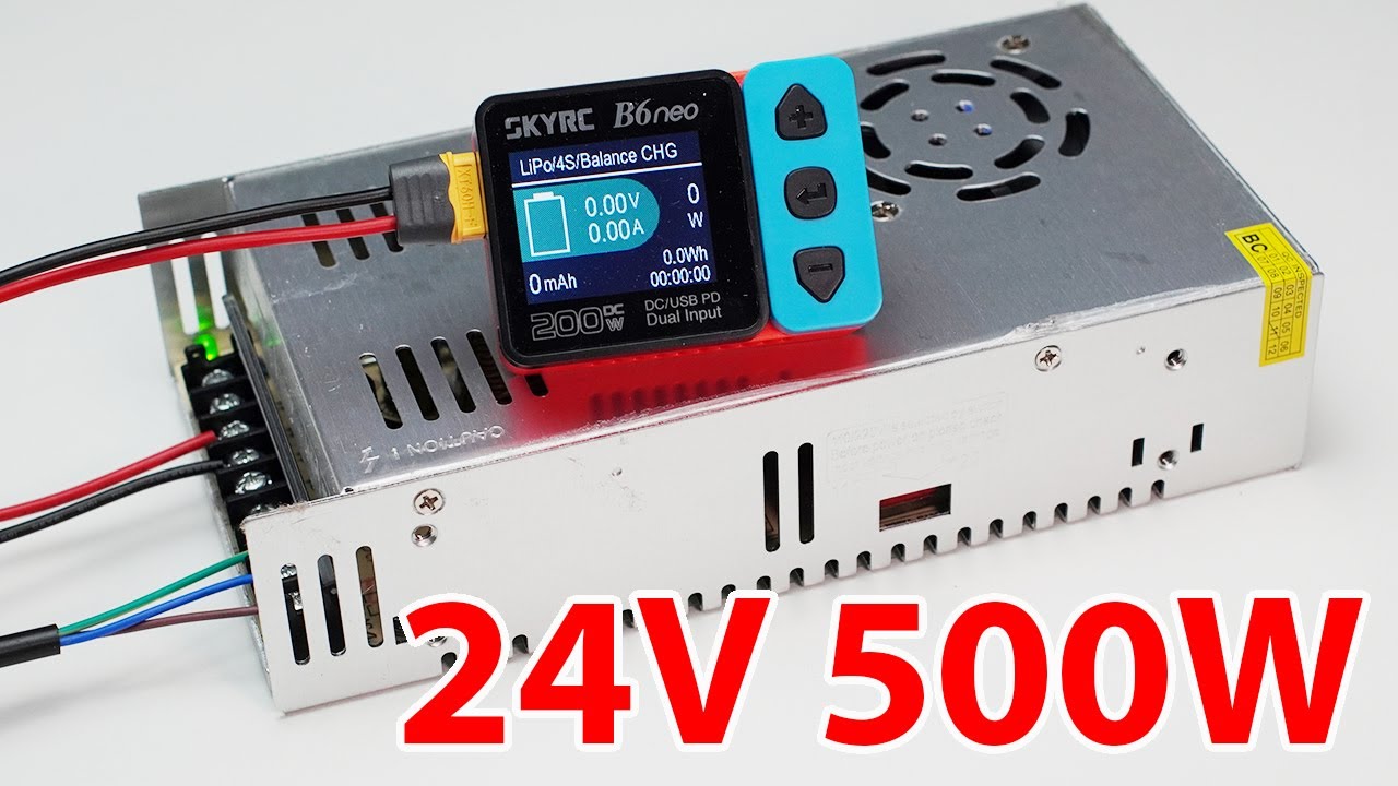 Блок питания 24V 500W для SKYRC B6neo, S100neo,  D100neo, Q200neo , T100, T200 Dual, ISDT 608PDSMART