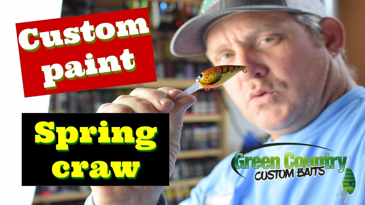 Custom Painting Crankbaits (( Spring Craw Pattern ))