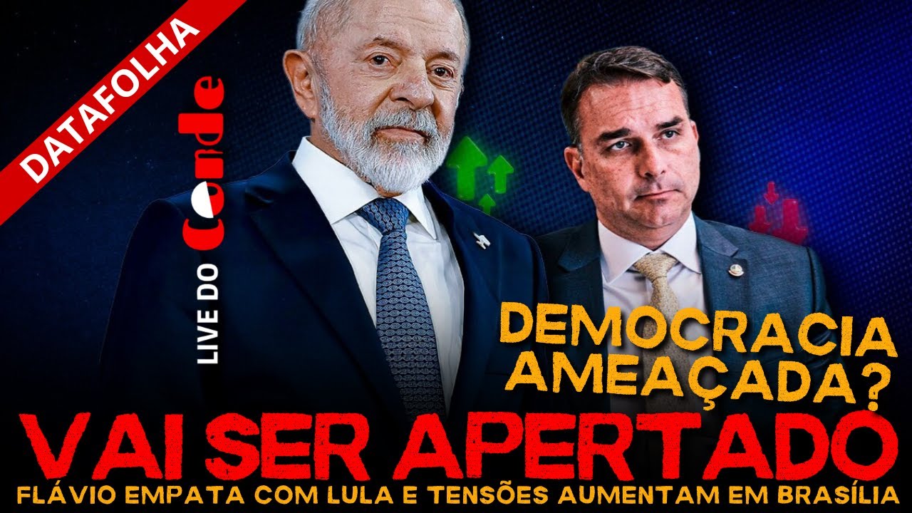 Live do Conde | Datafolha Urgente | Vai ser apertado: Flávio empata com Lula e Brasília ferve