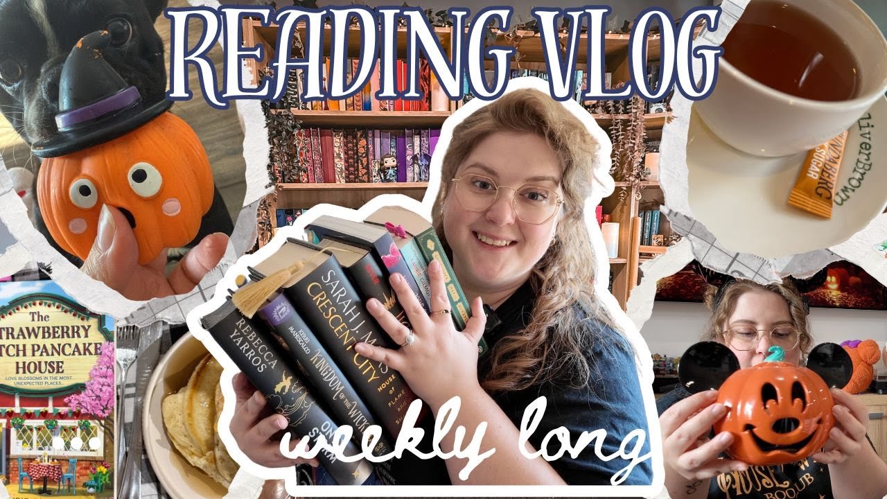 Cozy reading vlog ☁️✨ reading, book shopping & decorating my reading journal 🖋️