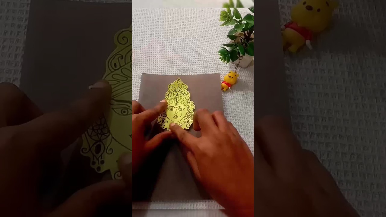 Dussehra🔱🕉️ special greeting card making 🎇 #dussehra #papercraft #ytshorts #trending #vlog #viral