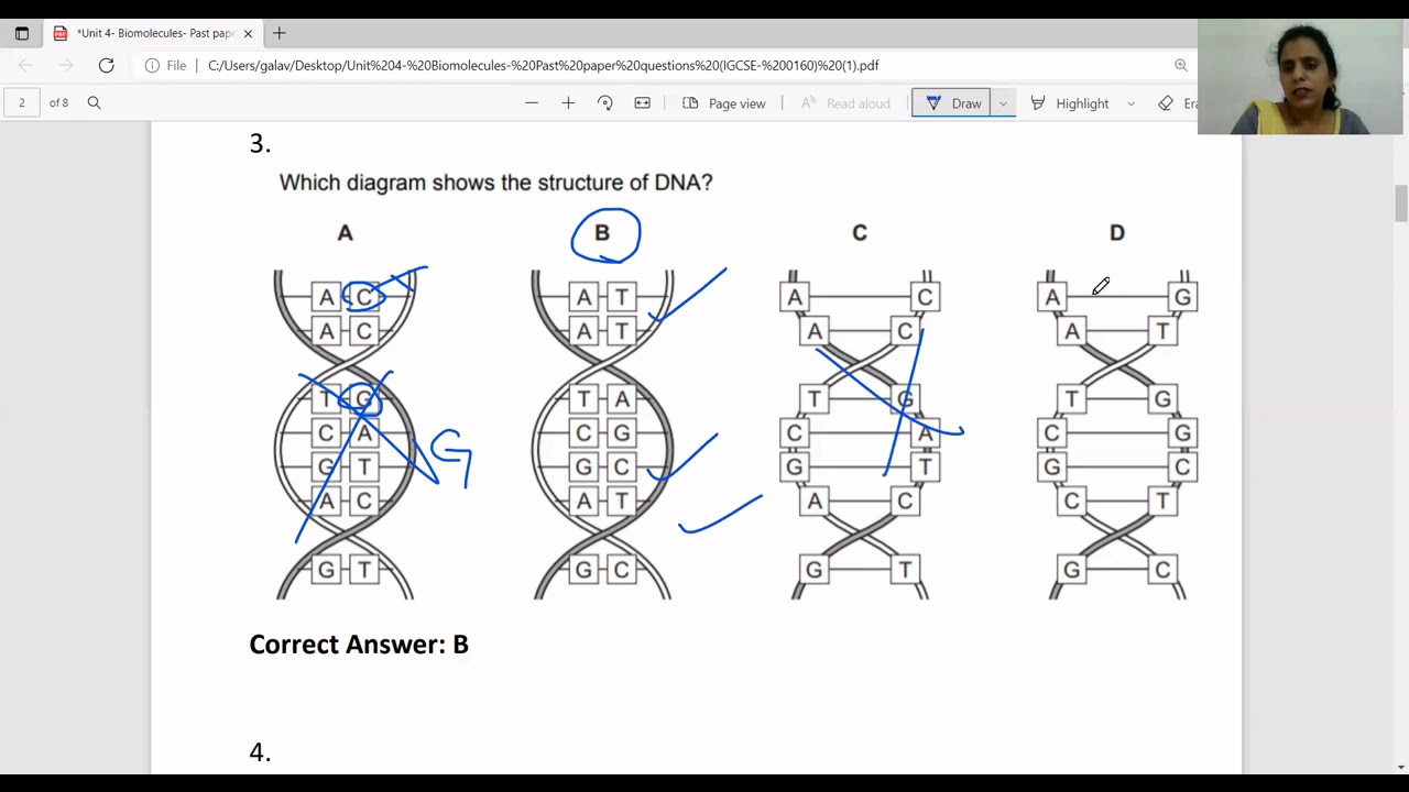 Past paper questions- Unit 4- Biomolecules
