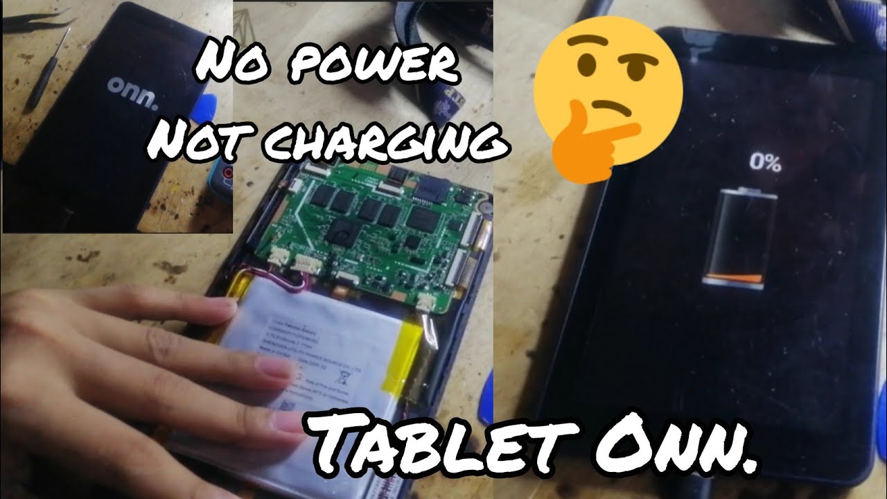 how to repair tablet ONN. no power not charging