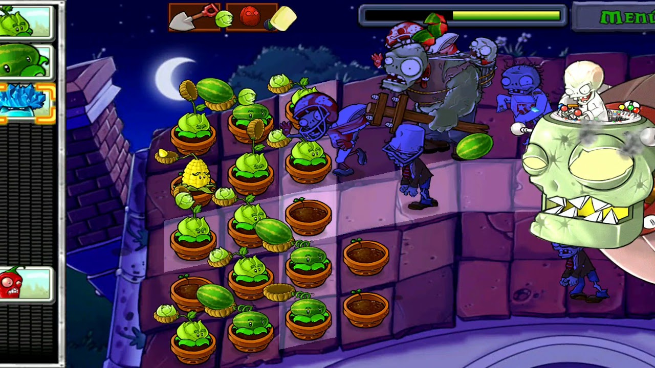 Plants VS Zombies tejado nivel 10.