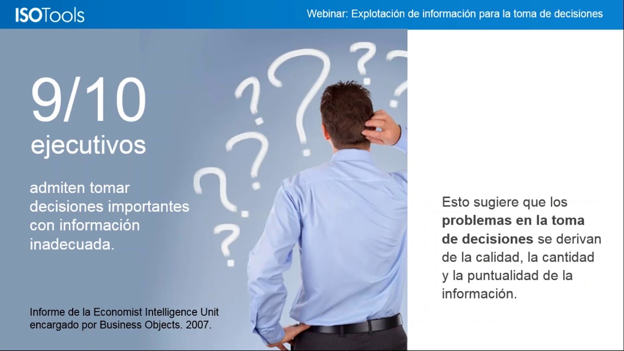 Webinar ISOTools: Explotación de información para la toma de decisiones I