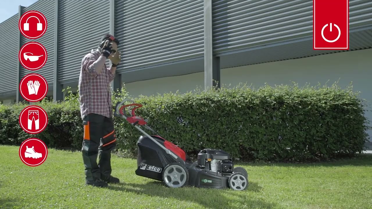 How to use an EFCO lawnmower