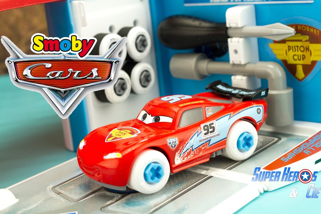 FLASH MCQUEEN CARS Ice Racers Atelier Transportable Smoby Customiz Box Jouet Disney Review