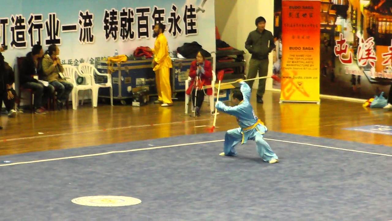 张安君 - Double Spear - 5th World Traditional Wushu Championships