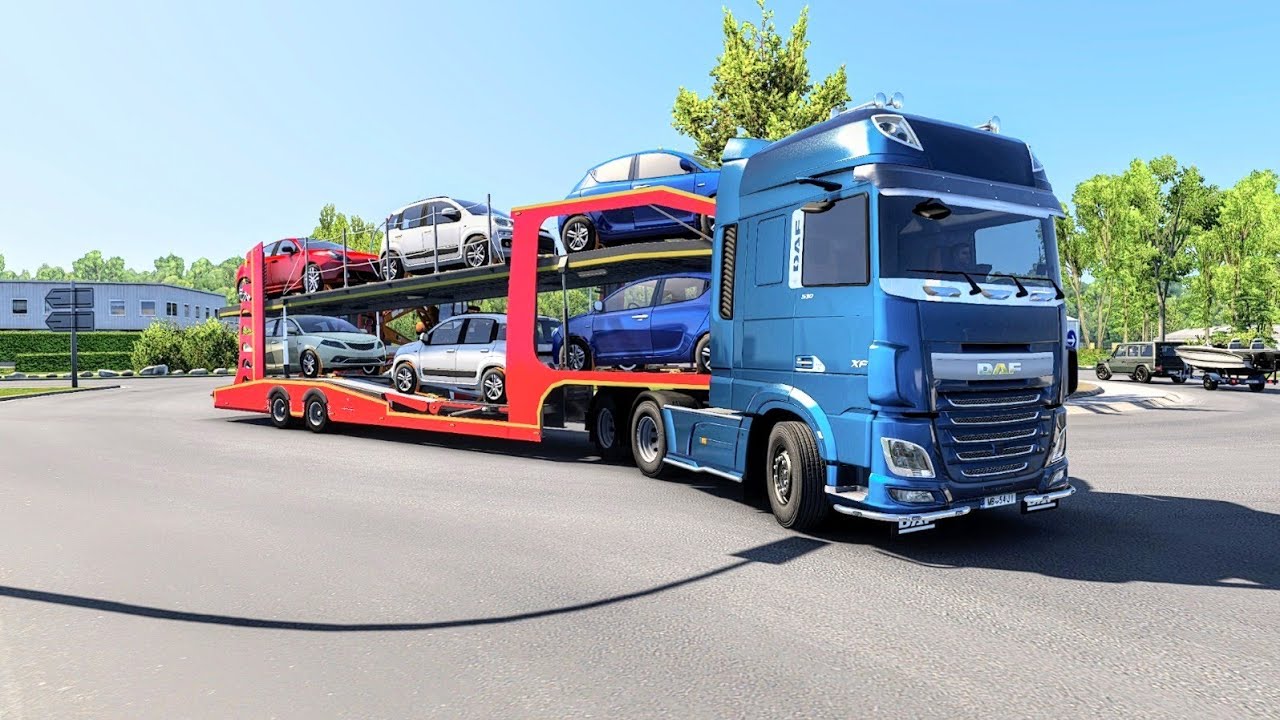 From Factory To Showroom DAF XDF Car Delivery | Paris to Limoges | Euro Truck Simulator 2