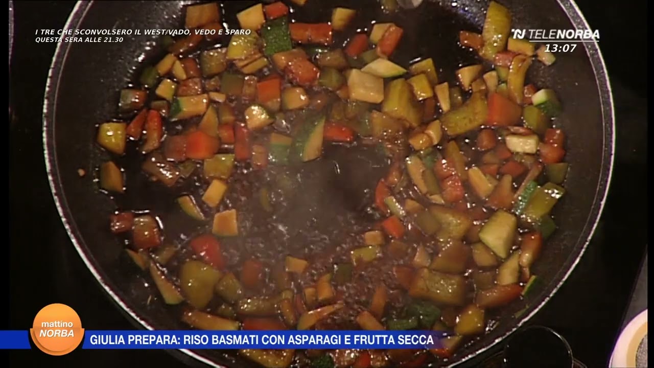 MATTINO NORBA 4 MARZO 2025  RISO BASMATI CON VERDURE SALTATE E SALSA DI SOIA