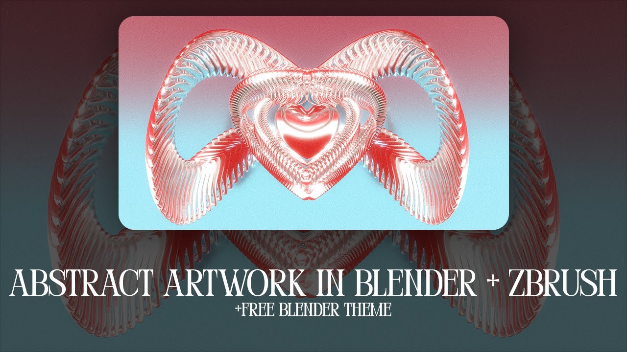 BLENDER 3D: ABSTRACT ARTWORK SPEED ART + FREEBIE