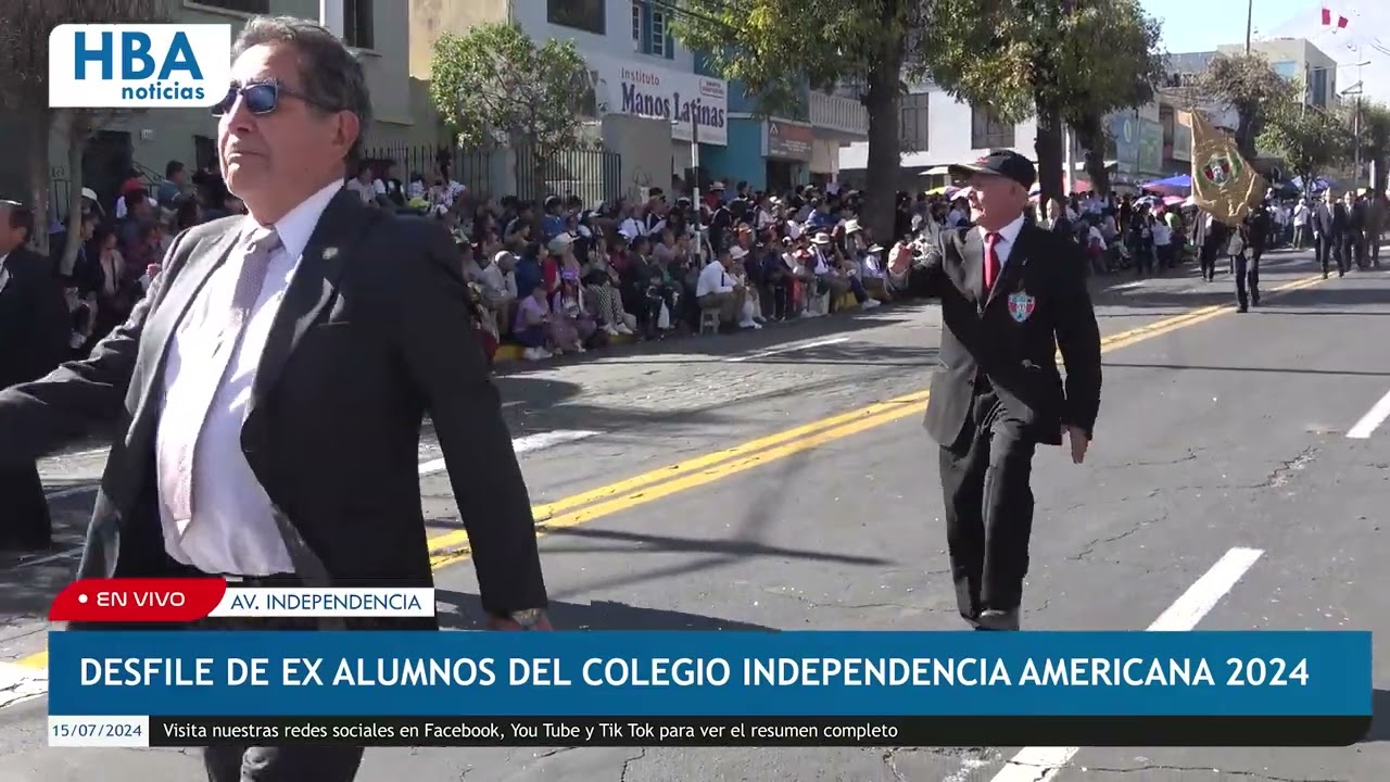 Desfile completo de los ex alumnos del Colegio Independencia Americana 2024