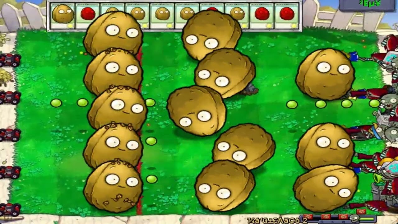 Plants Vs Zombies in. hard mode - Wall nut bowling - Hack