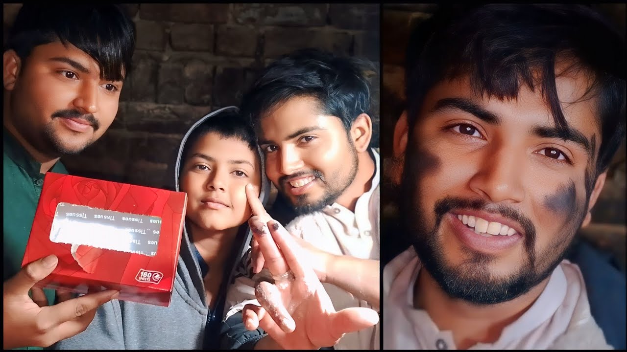 Tissue challenge 🙈 🤩 😂bhai ka face black Kar Diya video funny 