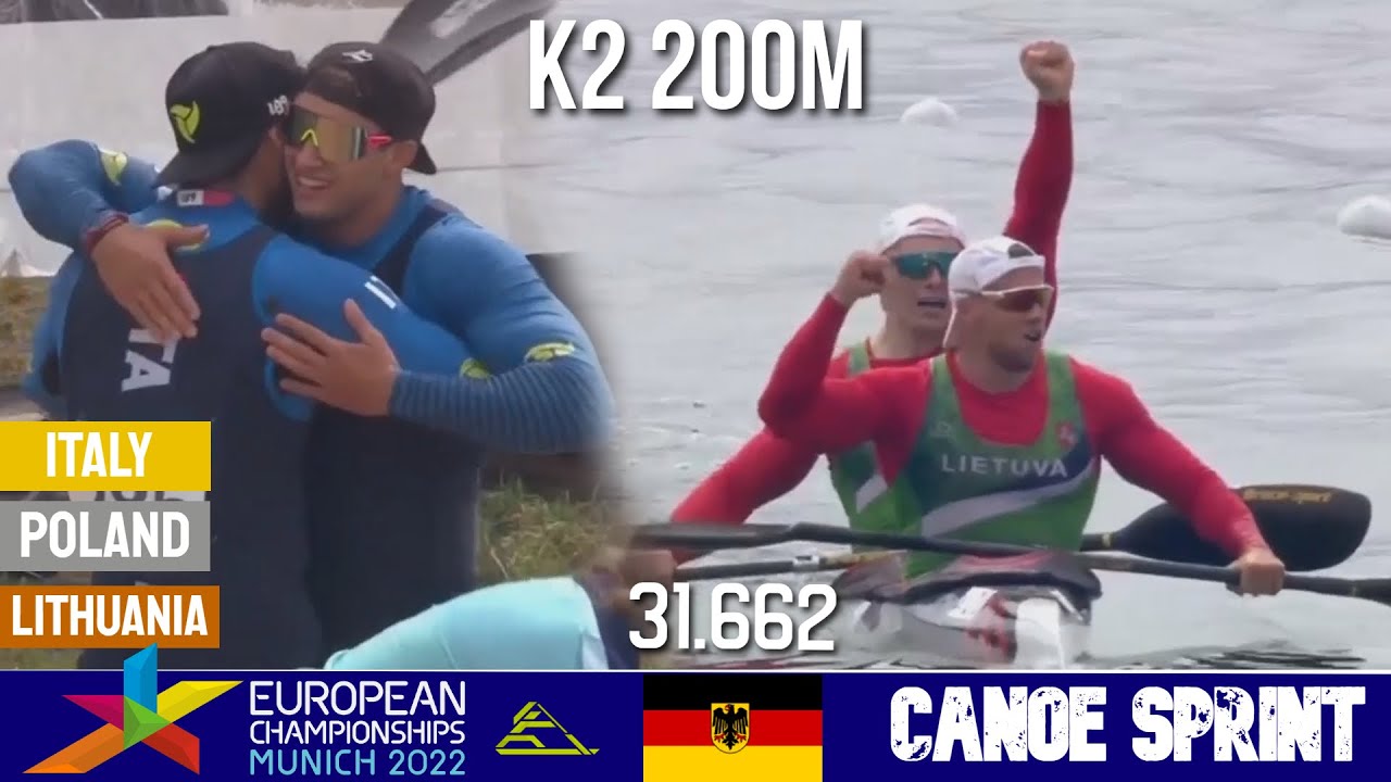 Финал среди мужчин, K-2, 200 м | ЧЕМПИОН Италии | Чемпионат Европы, Мюнхен, 2022