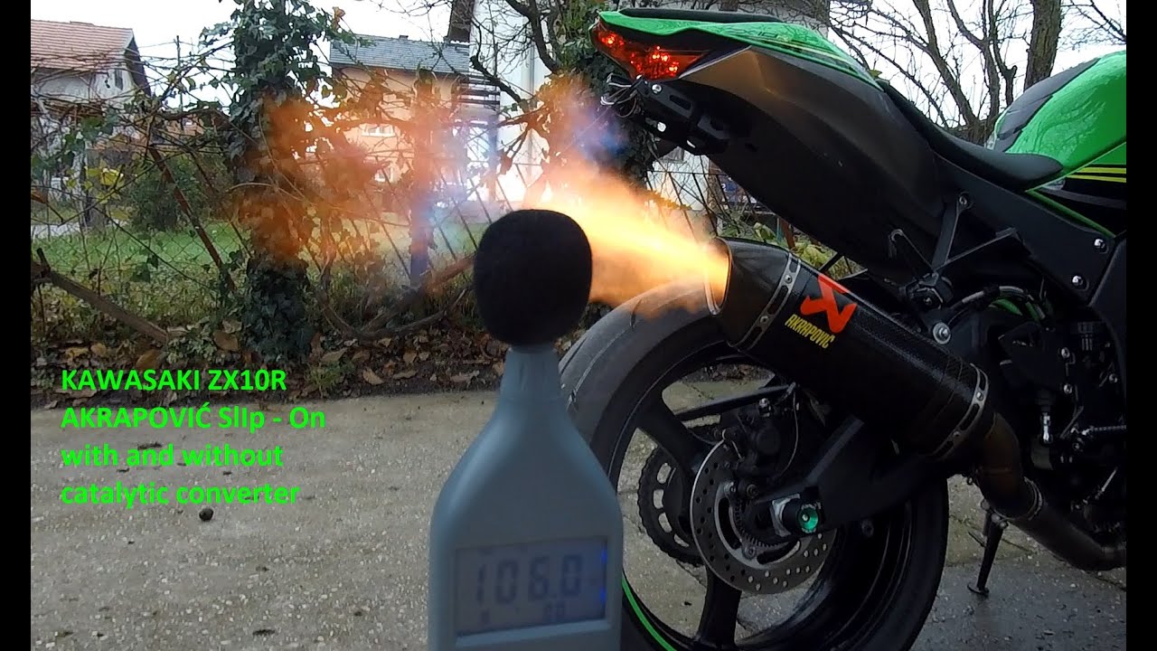 KAWASAKI ZX10R 2018 Akrapovic Slip On with and without catalytic converter