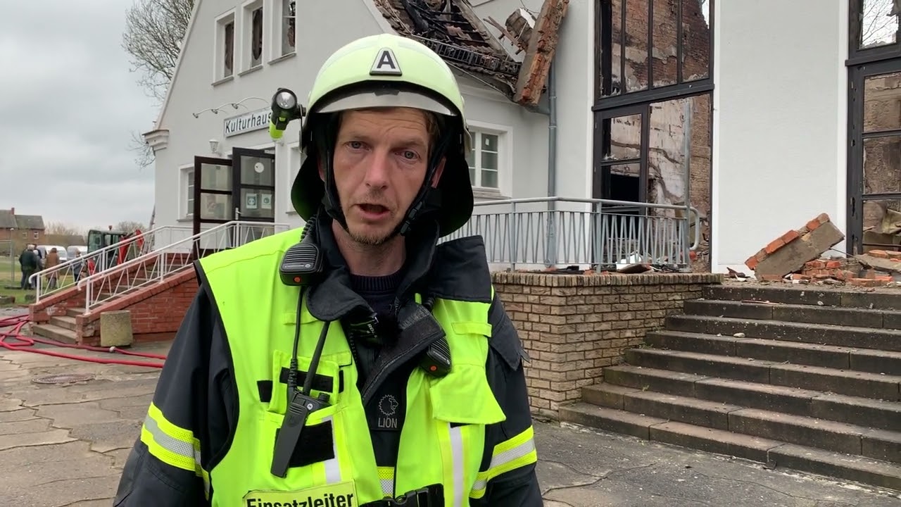 Feuerwehreinsatz am Kulturhaus in Strasburg