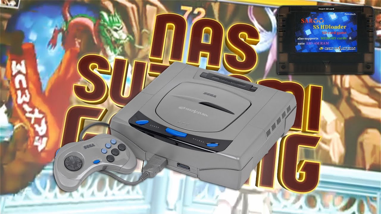 Sega Saturn + Saroo Firmware 0.7 com capas
