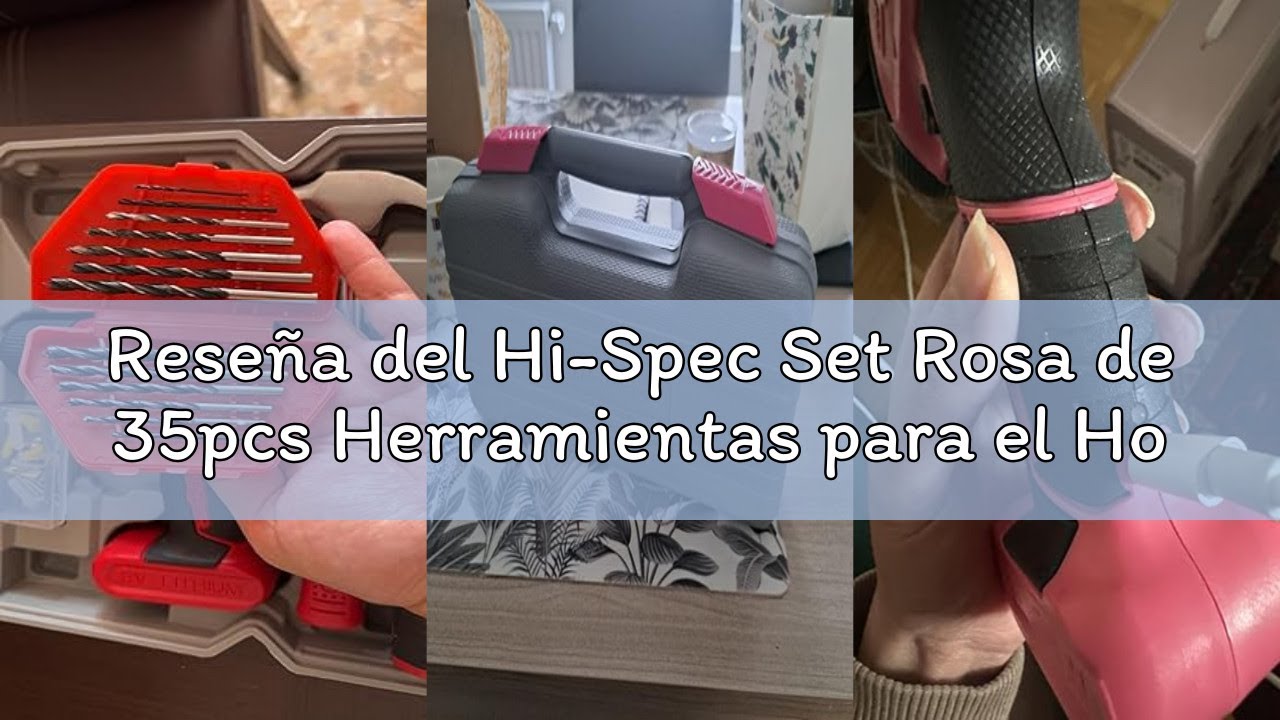 Reseña del Hi-Spec Set Rosa de 35pcs Herramientas para el Hogar con Destornillador Eléctrico 3.6V US