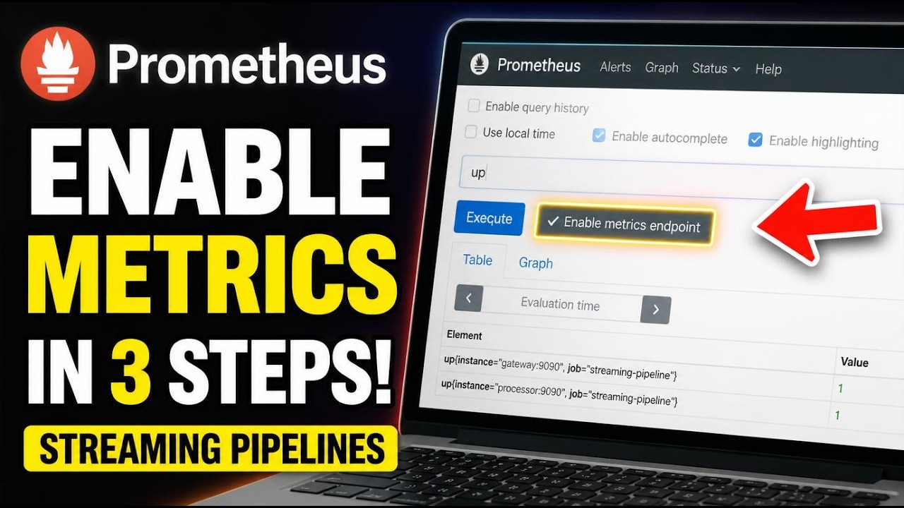 How to enable Prometheus metrics for streaming pipelines - Beginner Guide