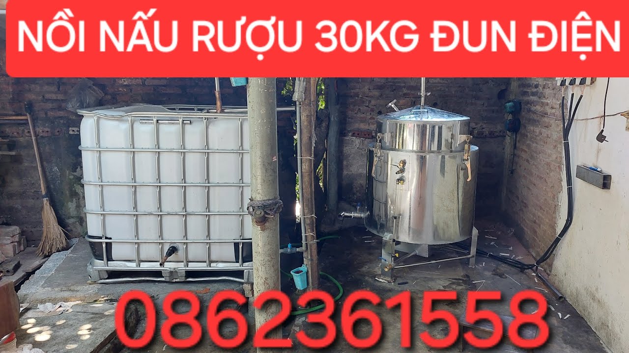 NỒI NẤU RƯỢU 30KG GẠO ĐUN ĐIỆN LÕI INOX MỚI NHẤT 2026 0862361558