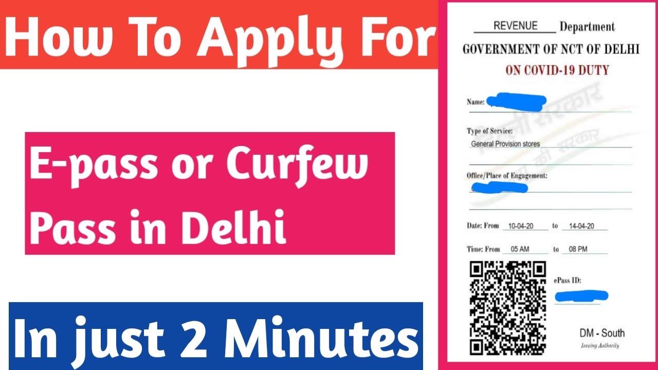 How to Apply E-pass or Curfew Pass in Delhi 2022 | E-pass kaise banaye