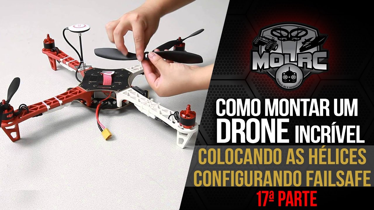 Drone Caseiro. Como FAZER um Drone Incrível: Fixando as Hélices e Failsafe de Rádio (17)