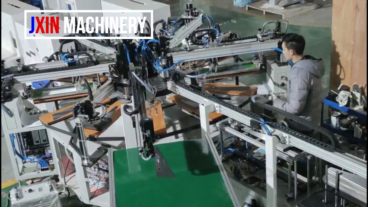 4-COLOR FULL AUTOMATIC SCREEN PRINTING MAHCINE FOR SAW BLADE/METAL SHEET WITH LED UV CRUING LIGHT