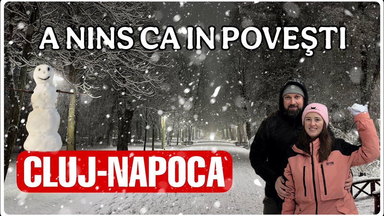 Prima ninsoare în CLUJ-NAPOCA am ieșit la miezul nopții să ne jucăm în zăpadă ❄️⛄️