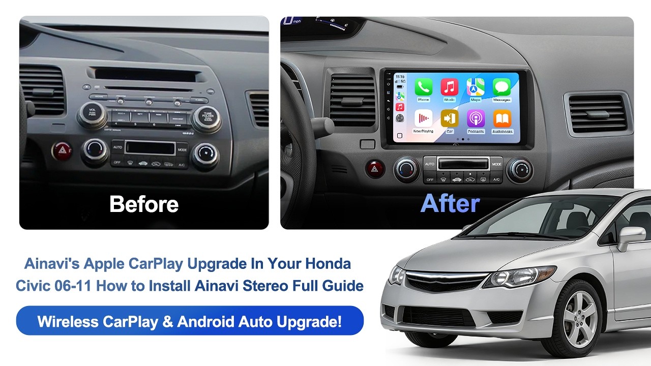 Беспроводное обновление Apple CarPlay от Ainavi для Honda Civic 06-11 | Пошаговая инструкция по у...