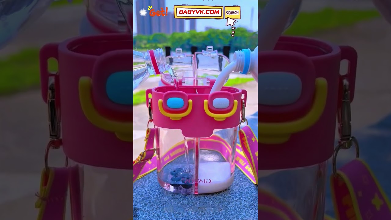 Kids Dual Straw Bottle: 780ml Big Capacity for Two Drinks #Bottle #ParentingTips
