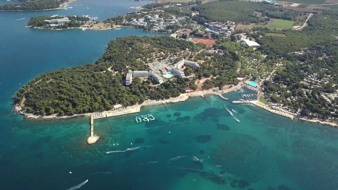 Aerial view of the coastline along the Zelena Laguna Resort (Croatia 2017)