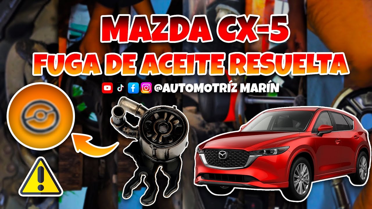 Cómo reparar fuga de aceite en el enfriador de aceite | Mazda CX-5 2017-2021 paso a paso