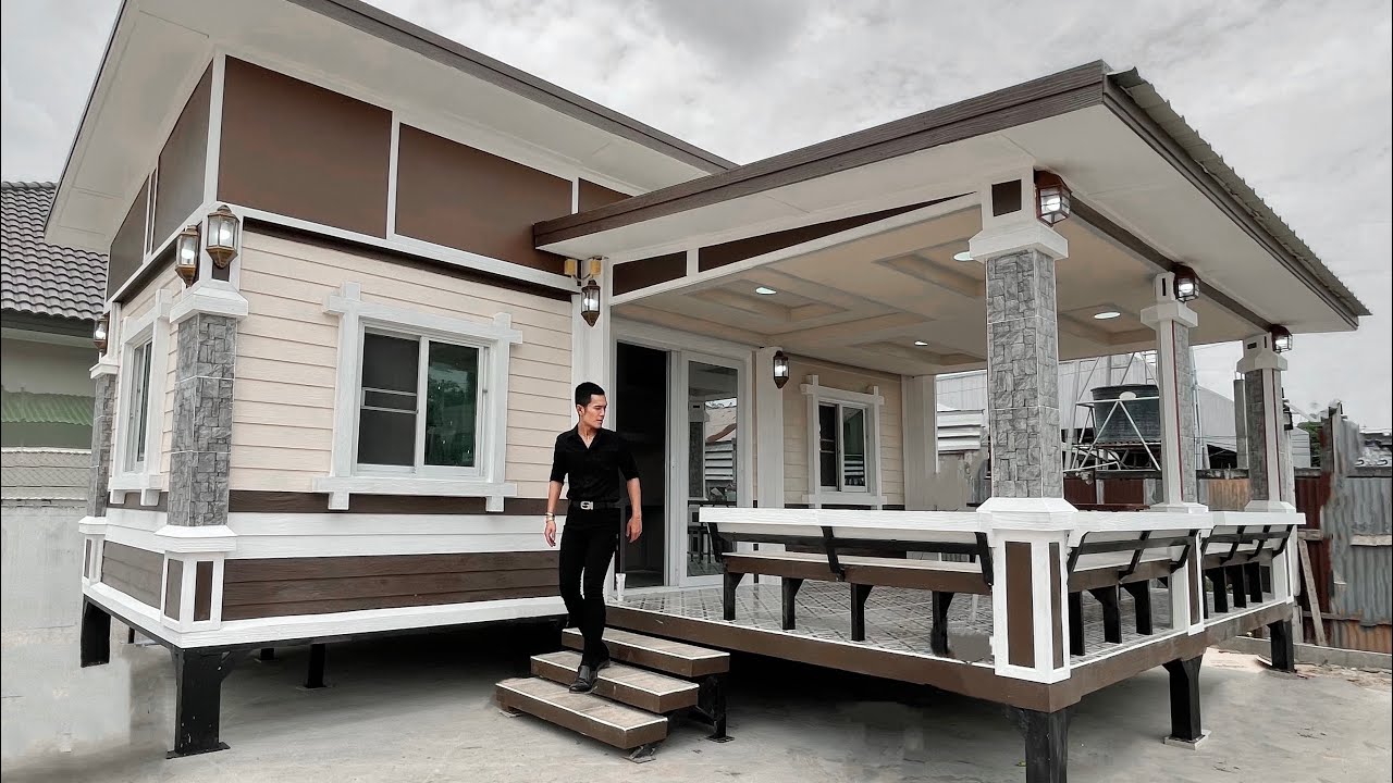 บ้านน็อคดาวน์ 2 ห้องนอน 1 ห้องน้ำ 1 ระเบียงใหม่ 40 ตรม ราคา 565,000 บาท #บ้านน็อคดาวน์ #รีวิวบ้าน