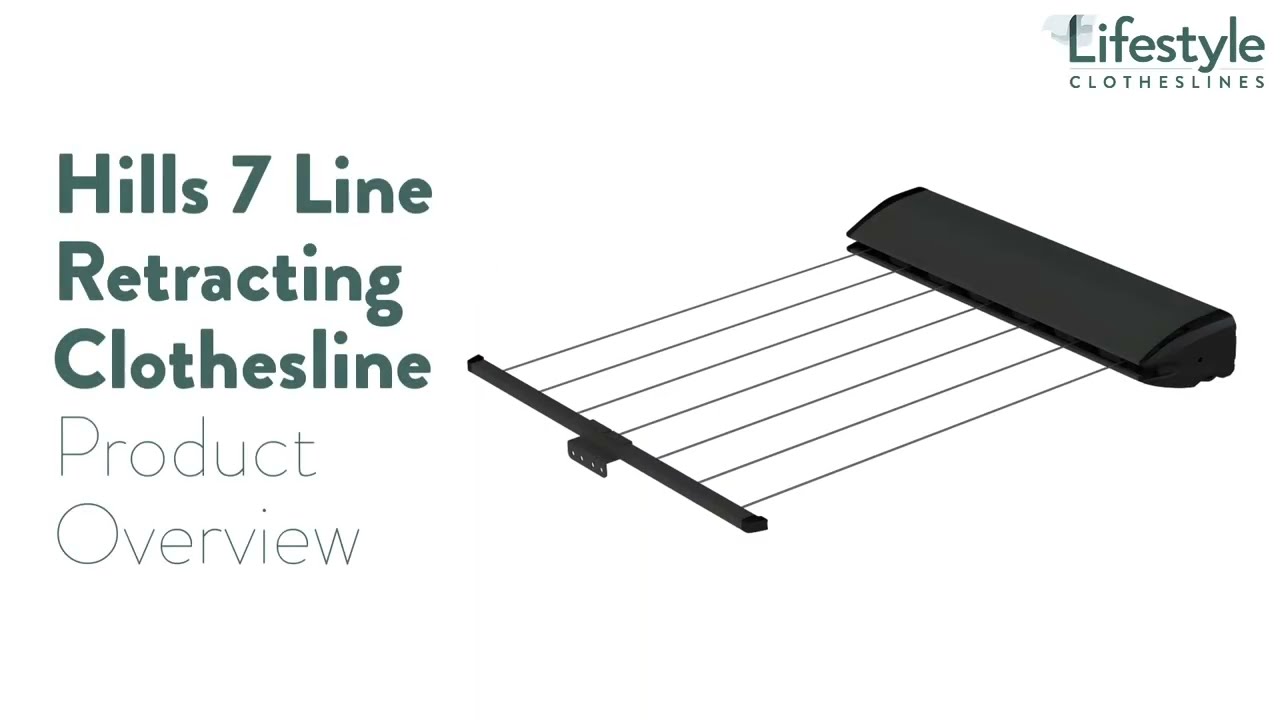 Hills 7 Line Retracting Clothesline Product Overview - Lifestyle Clothesline
