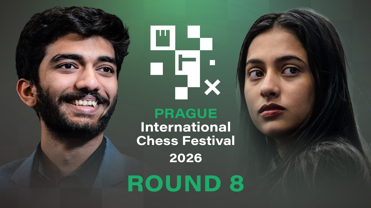 Gukesh, Hans, Divya, Aravindh Battle | Prague International Chess Festival Round 8 | Vertical stream