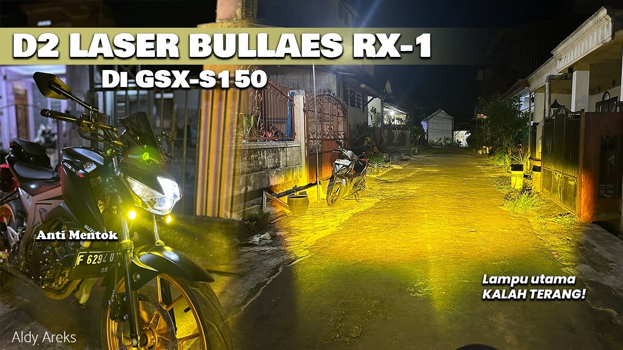TERANG BANGET!!! CARA PASANG LAMPU D2 LASER BULLAES DI GSX-S150