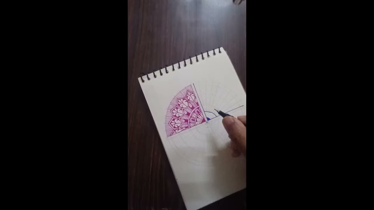 Colourful Mandala Art for Beginners 🌈 | Easy 4 Section Mandala Drawing Step by Step #theartaura #art